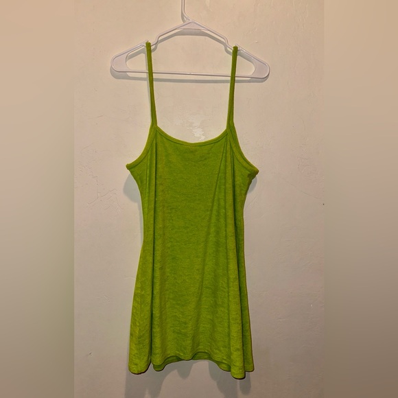 Brat Summer dress lime green terry clot H&M - Picture 2 of 3